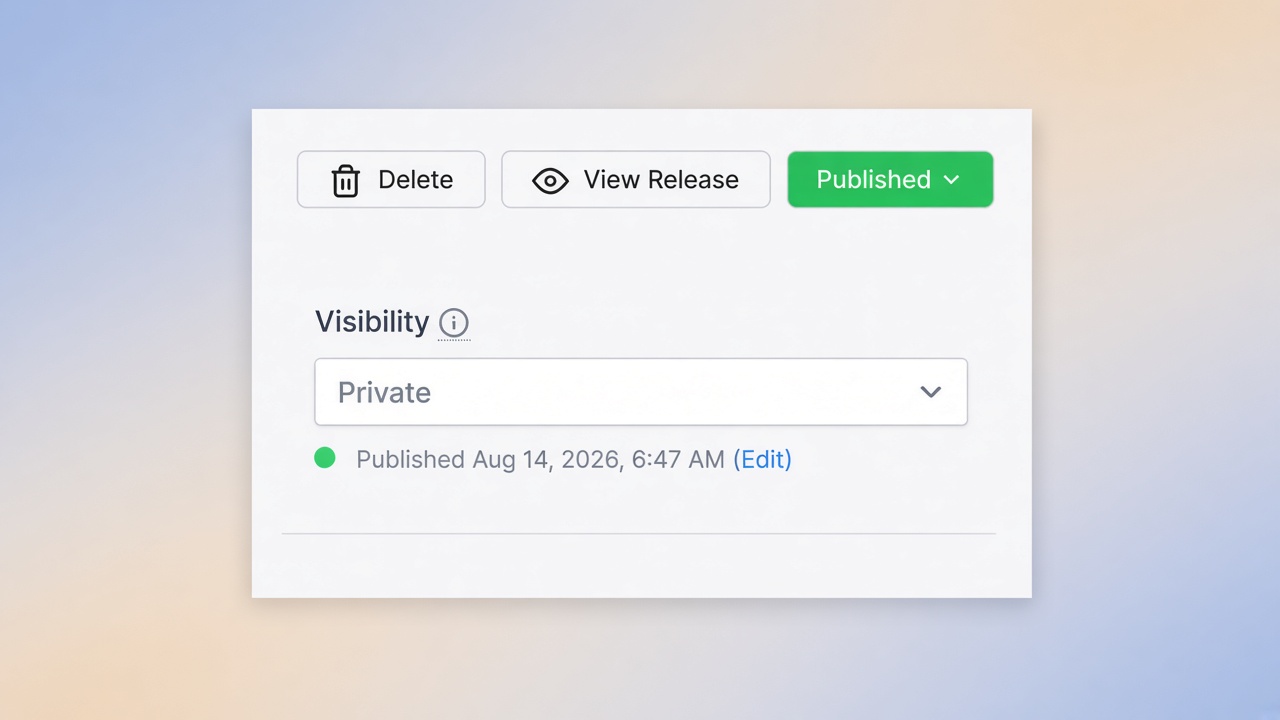 Release visibility controls in ReleaseNotes